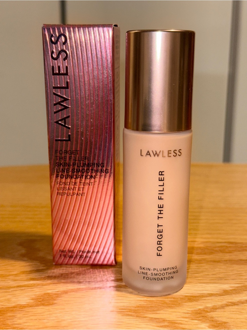 Lawless Forget The Filler Skin-Plumping Foundation - 1.5F BNIB 1oz 30ml